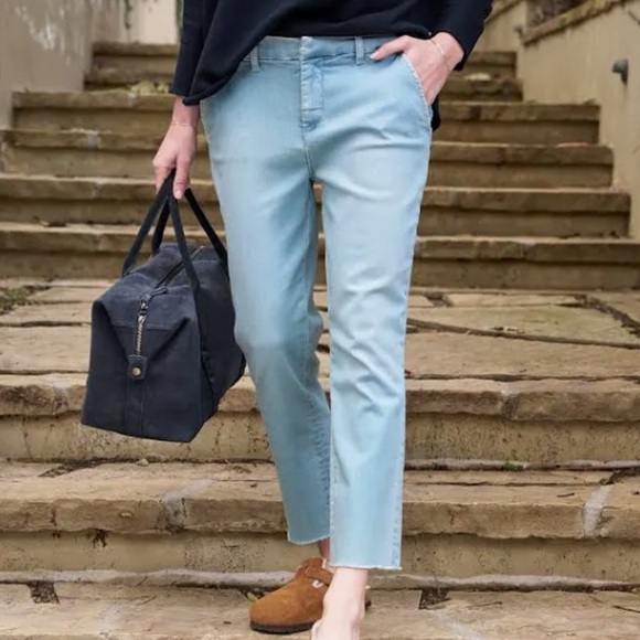 Frank & Eileen Light Wash Denim Wicklow Pant Size 4 - Picture 1 of 12